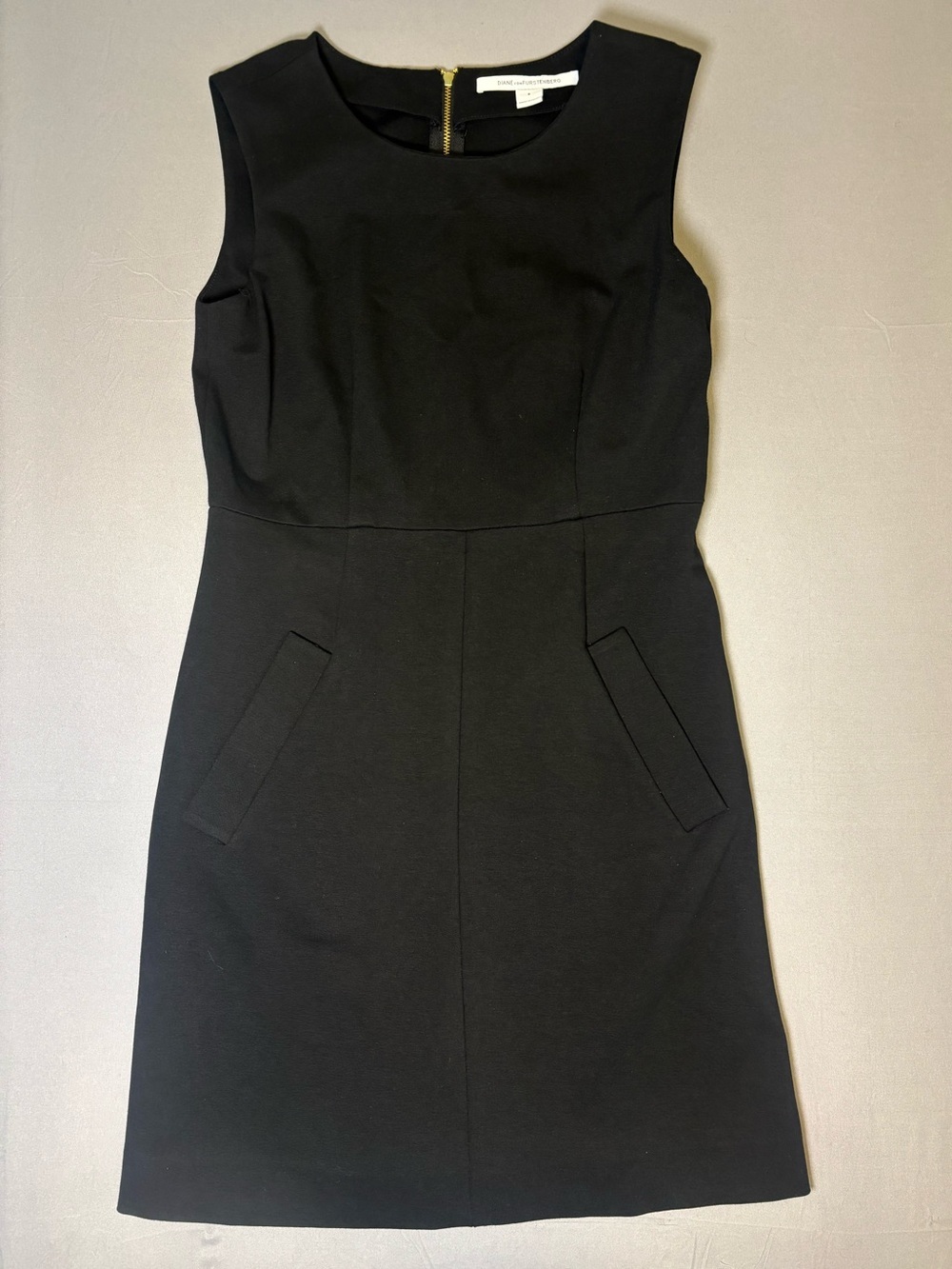 Diane Von Furstenberg  Sleeveless A Line Dress Size 6 NWOT Classic Black